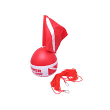 Inflatable signal float for diving, snorkeling, underwater scuba diving, surface marker, inflatable diving flag, signal buoy