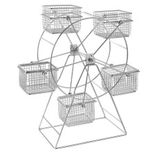 1 Stück Speisenständer + 5 Becher Edelstahl Riesenrad Speisenständer Snackständer Vintage-Gestell drehbarer
