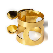Boutsluiting voor altsaxofoon, dubbele schroeven, messing ligature voor saxofoonmondstuk, goud