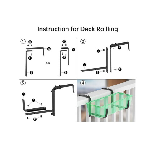 2 Adjustable Planter Brackets, Window Box Brackets, Planters, Hanging Flower Box Holders, Sturdy Wall 2