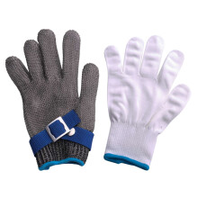 Blau Sicherheit Schnittschutz Stabbeständig Edelstahlgitter Metzgerhandschuh Hochleistung Schutzklasse 5 Größe S