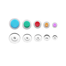 Cover button set with 5 different sized buttons and tools, DIY fabric buttons with maker, 100 button sets and 5 tools