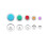 Cover button set with 5 different sized buttons and tools, DIY fabric buttons with maker, 100 button sets and 5 tools 1