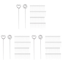 180 Pieces Metal Wire Memo Clip Note Card Holder Table Number Clip Photo Stand Silver