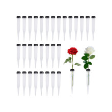 Flower tubes, 50 pieces, plastic flower tubes, transparent water tubes for flowers, reusable flower water tubes