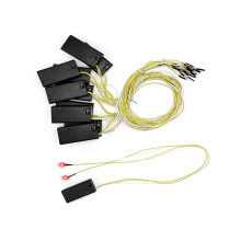 10 Pieces Halloween Glow-in-the-Dark Eyes, 24.2 Inch, Red LED Eyes for Mask, Cosplay, Skull, Skeleton, Party Prop, No Battery Required