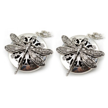 2 stuks zilveren libelle aromatherapie diffuser hanger ketting