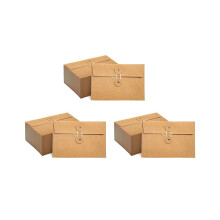 120 Kraft paper envelopes with cord closure, project bags, document organizers, 4.53 x 6.7 inches ()
