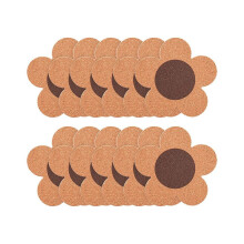 12-pack korkunderlägg, 9,5 cm tjocka, blomformade, absorberande, naturliga muggunderlägg, värmebeständiga