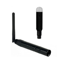 2 DMX wireless, 1 receiver socket and 1 transmitter plug, 2.4G control for DFI DJ, short version for LED stage PAR, EU plug