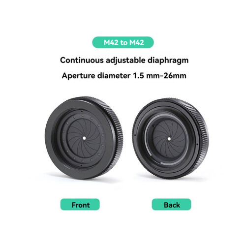 1.5-25 mm Manual Aperture, Adjustable Mechanical Iris Diaphragm, Iris Diaphragm for Digital Camera Microscope 1