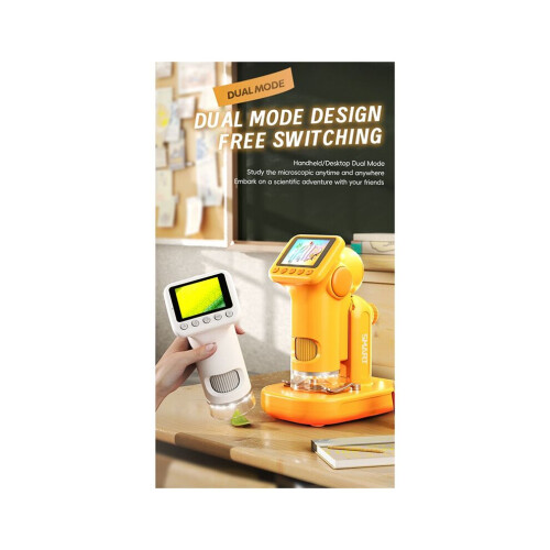 1600X Handheld Microscope with 2-inch Screen, Children's Magnifying Lens, Portable Electronic Microscopes, 1