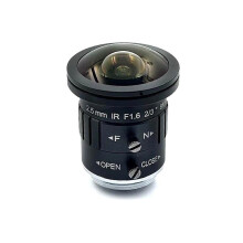 2,5 mm 4K 8 MP 2/3 Zoll F1.6 IR Fisheye Weitwinkel CS-Mount Monofokales CCTV-Objektiv Auto Iris 8 Megapixel für 4K-Kamera