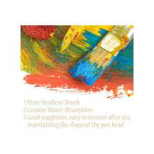 25-Teiliges Pinselset, Pinsel mit Holzgriff und Pinseletui Aus Segeltuch, Professionelle Öl-, Acryl- und Aquarellmalerei