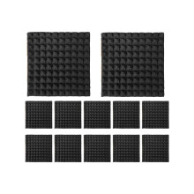 12 Packungen Selbstklebende Schalldichte Schaumstoff Platten 2 X 12 X 12 Zoll Akustik Platten mit Hochdichtem Akustik Schaumstoff im Pyramiden Design
