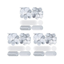 300 Sets Round Button Parts Blank Manufacturing Supplies 58 mm Metal Button Badge Kits, Blank Pin-Back Button Parts