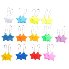 26-piece set of children's safety reflector pendants, star safety reflectors for school bags, backpacks, cycling, walking, running