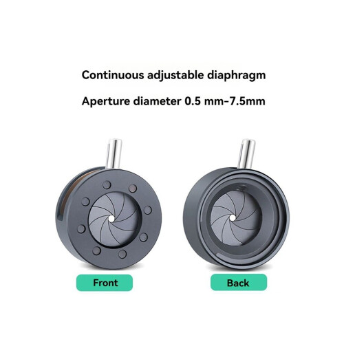 0.5-7.5 mm Manually Adjustable Aperture, Mechanical Iris Diaphragm, Iris Diaphragm for Digital Camera Microscope, Iris SK7.5 1