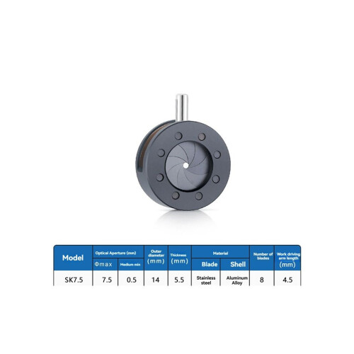 0.5-7.5 mm Manually Adjustable Aperture, Mechanical Iris Diaphragm, Iris Diaphragm for Digital Camera Microscope, Iris SK7.5 2