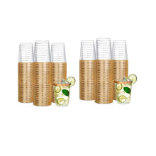 100 stuks plastic wijnglazen, transparante wegwerpwijnglazen, plastic wijnglazen, transparante cocktailglazen,