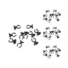 100 stuks zuignaphouders voor verwarmingselementen in aquariums, 20 mm diameter - zwart