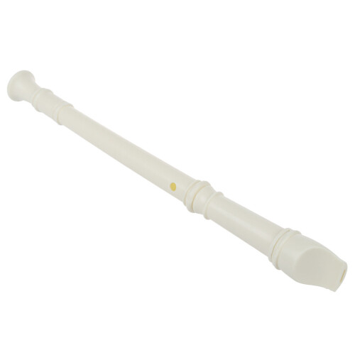 10x Student White Plastic 8 Hole Flute Recorders with a Cleaning Pen 1