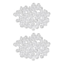 100 stuks transparante plastic snoerstoppers met één gat van 5 mm.