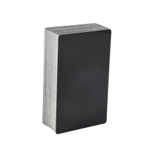 100 StüCke Schwarz Aluminium Legierung Karte Gravur Metall Business Zugriff Visiten Karte Blank 0,22 Mm Dicke