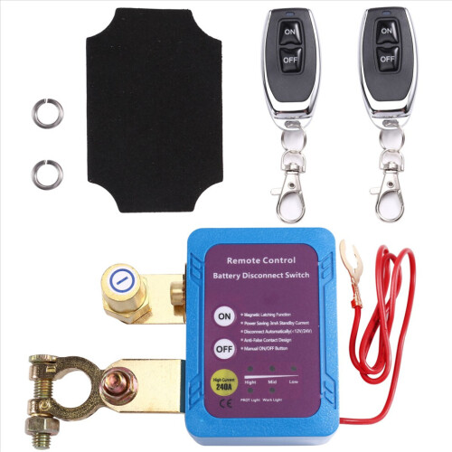 12V/24V 240A Battery Disconnect Switch with Remote Control 2