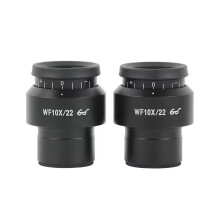 2 STÜCKE WF10X/22 Mikroskop Weitwinkelokular Okular-Augenabstandslinse Einstellbares Feld 30mm Weitfeld-Mikroskop-Okular