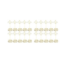 20 Memo Clip Holders, Desk Number, Name Card Holders, Desktop Metal, Business Card, Photo, Gold Frame with Base