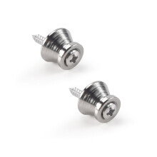 2 x Electric Acoustic Guitar Bass Strap Button Screw Locking Pins Pegs Pads Hot Color: Silver