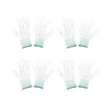 4 Paar ESD PC Computer Arbeiten Anti-Rutsch Anti-Skid Anti-Statik Weiss Handschuhe Neu