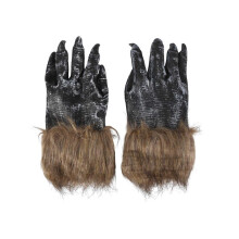 1 Pair of Wolf Gloves Halloween Mask Animal Mask Set Werewolf Masquerade Wolf (Size: L, Color: Black)