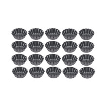 20-piece non-stick cake pans for pizza, cakes, muffins, pancakes with ruffled edges, baking pans, cake pans for toaster ovens