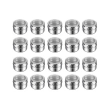 20 stuks transparante, magnetische kruidenpotjes van roestvrij staal met deksel, geschikt voor sauzen,
