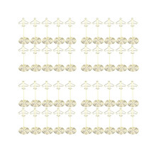 40 Memo Clip Holders, Desk Number, Name Card Holders, Desktop Metal, Business Card, Photo, Gold Frame with Base