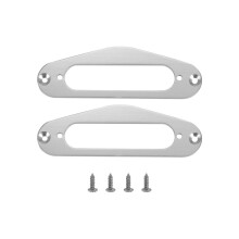 2 Stück Gitarren-Tonabnehmerrahmen-Montagering Single Coil Metall Flacher Humbucker-Tonabnehmerring