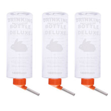 1000ml Trinkbrunnen für Kleintiere Automatisches Trinkwasser Hängende Wasserflasche Geeignet für Meerschweinchenfütterung Orange