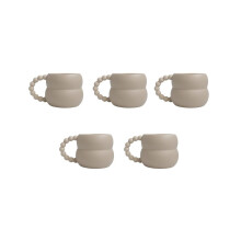 5x Creatieve keramische mok, schattige koffiemok, Scandinavische woondecoratie, handgemaakte kunst,