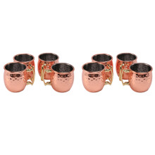 2-ounce roestvrijstalen Moscow Mule-mokken, espressokopjes, koperen mokken, shotglaasjes, set van 8