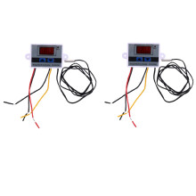 2x 10A AC110-220V digitale LED-temperatuurregelaar XH-W3001 voor incubator, koel- en verwarmingsschakelaar,