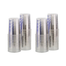 Wegwerp mengbekers van 600 ml (20 oz) gemaakt van flexibel, transparant, gegradueerd plastic - 100 stuks