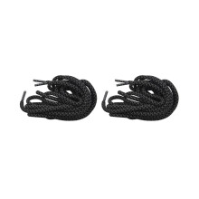 2 pieces 120cm round shoelaces, safety shoelaces, reflective shoelaces, color: black