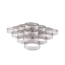20 Runde Tortenringe mit LöChern, Obstkuchen, Quiches, Kuchen, Mousse, KüChe, Backform, Perforierter Kuchen Mousse Ring, 8 Cm