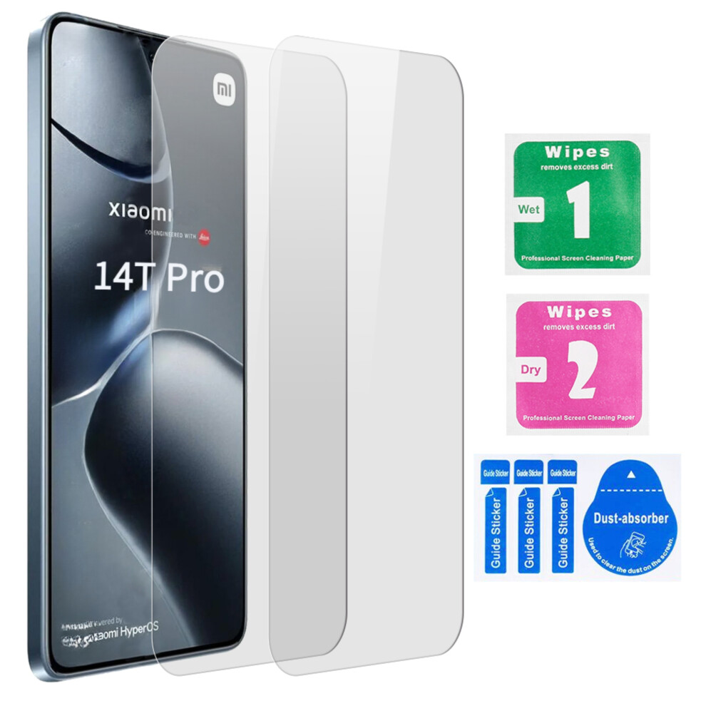 Xiaomi 14T Pro Screen Protector Tempered Glass Hd Clear Anti Scratch Protective Film Case Friendly 2 Pack 8006579631043