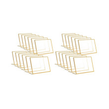 24-piece acrylic sign holders with gold frame, wedding table number holders, slanted double-sided menu stand, 4 x 6 inches horizontal