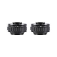 2x C-mount adapterlens 0,35x CCD voor trinoculaire stereomicroscoopcamera, 38 mm interface, vergroot