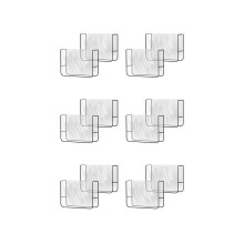 12-pack of chair covers for hair salons, transparent, square chair back covers for most standard chairs