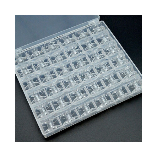 25-piece sewing machine bobbin set, universal plastic sewing machine bobbins with storage box 1